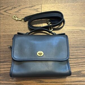 Vintage Coach Bag, Navy